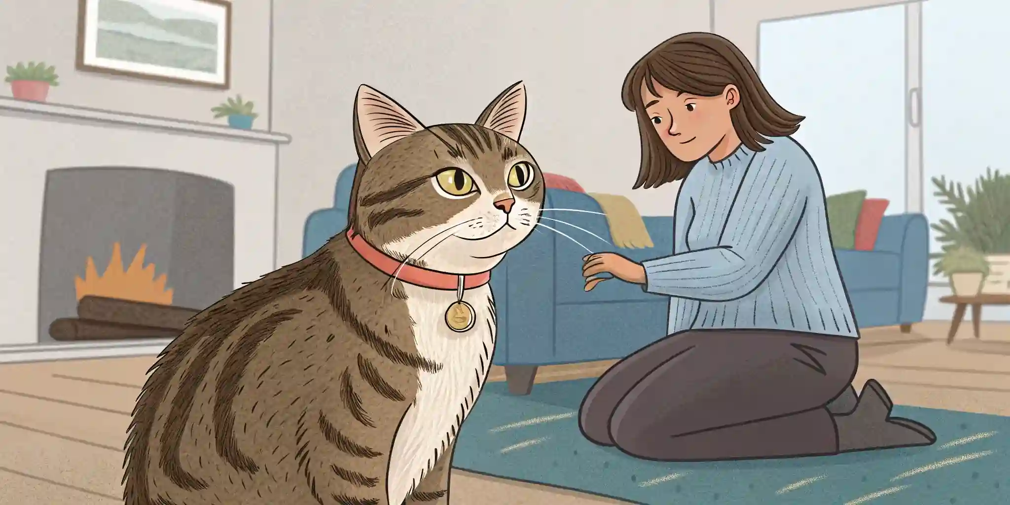 A cat about to cough up a hairball